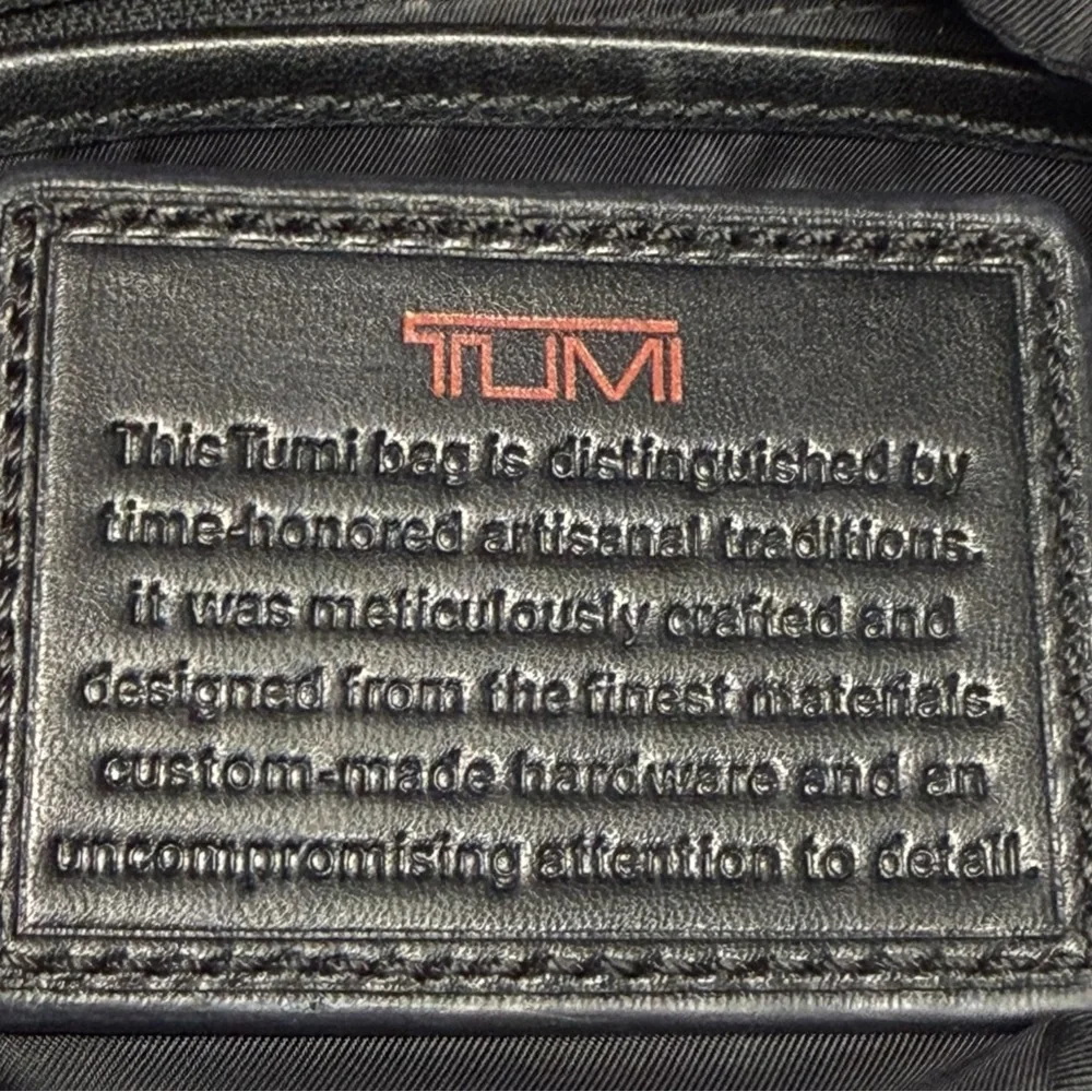TUMI Black Ballistic Nylon Crossbody Messenger Travel Bag Adjustable Strap - Picture 13 of 14